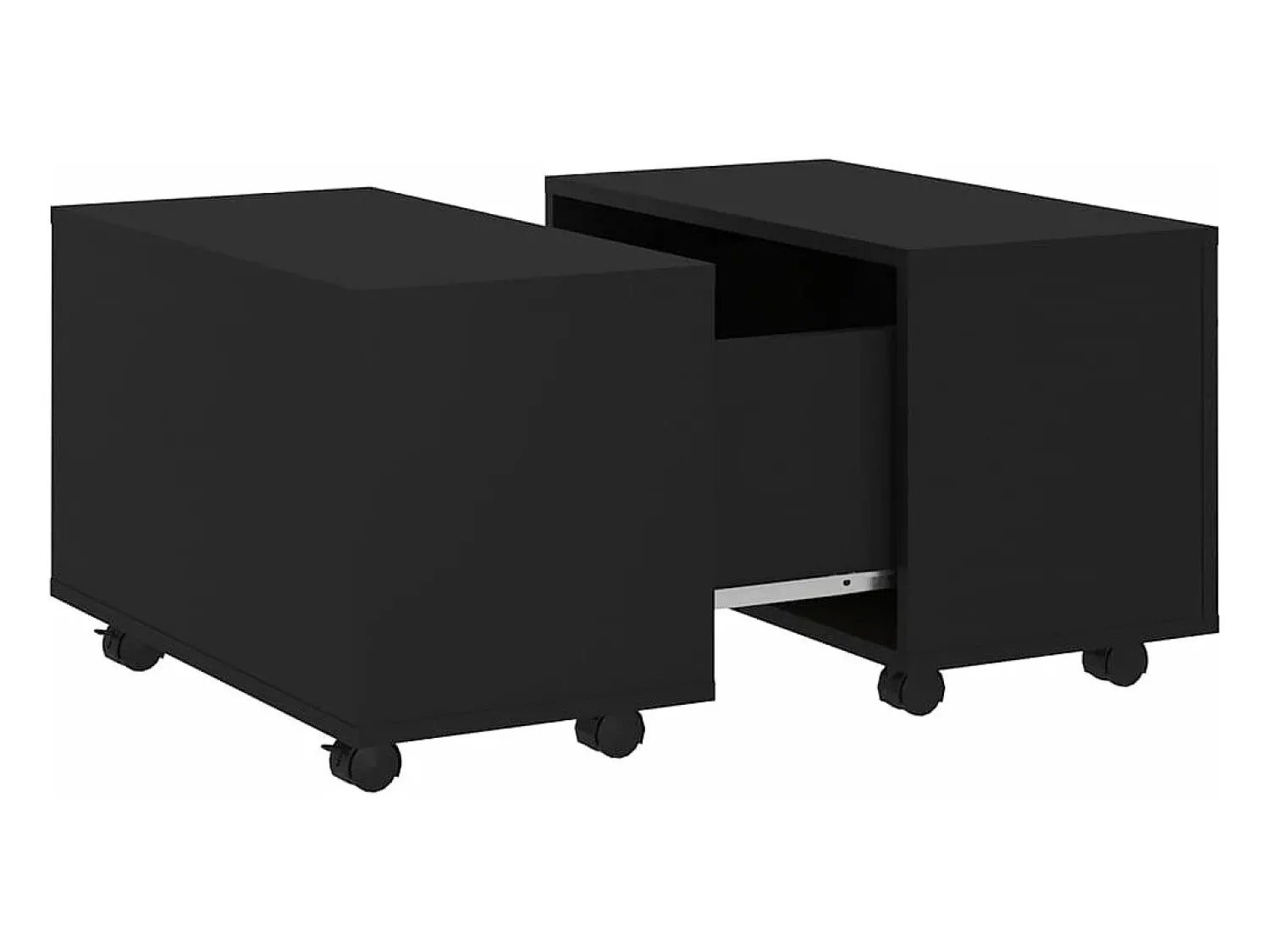 Mesa De Centro|vidaxl Mesa de centro 60x60x38 cm derivados de madeira Preto