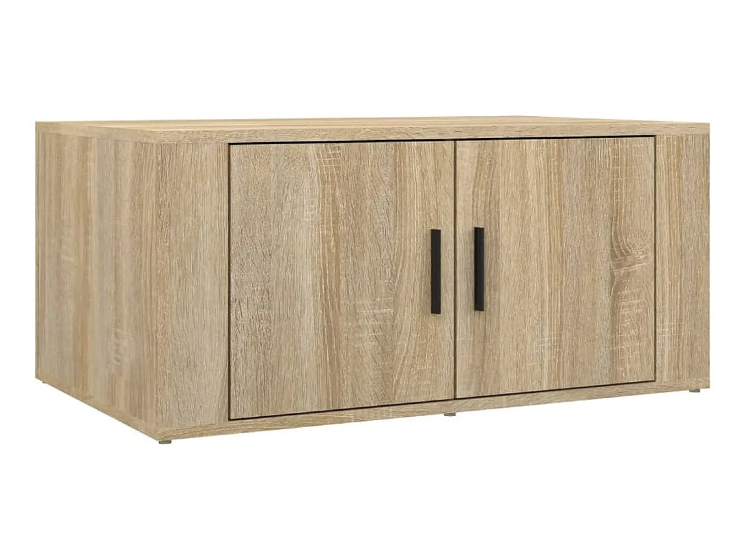 Mesa De Centro| Mesa de centro 80x50x36 cm derivados madeira carvalho sonoma PT181268 Castanho