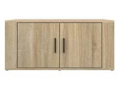 Mesa De Centro| Mesa de centro 80x50x36 cm derivados madeira carvalho sonoma PT181268 Castanho