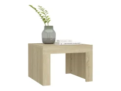 Mesa De Centro* Mesa de centro 50x50x35 cm derivados de madeira carvalho sonoma PT641516 Castanho
