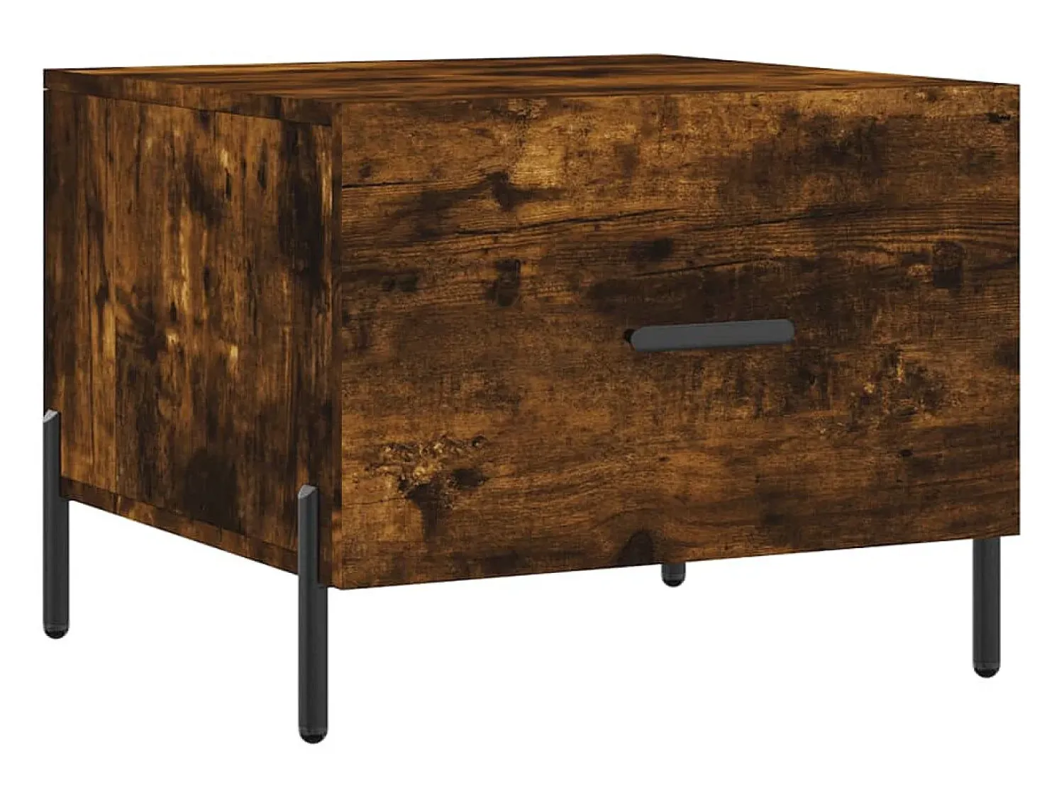 Mesa De Centro* Mesa de centro 50x50x40 cm derivados de madeira carvalho fumado PT406720 Castanho
