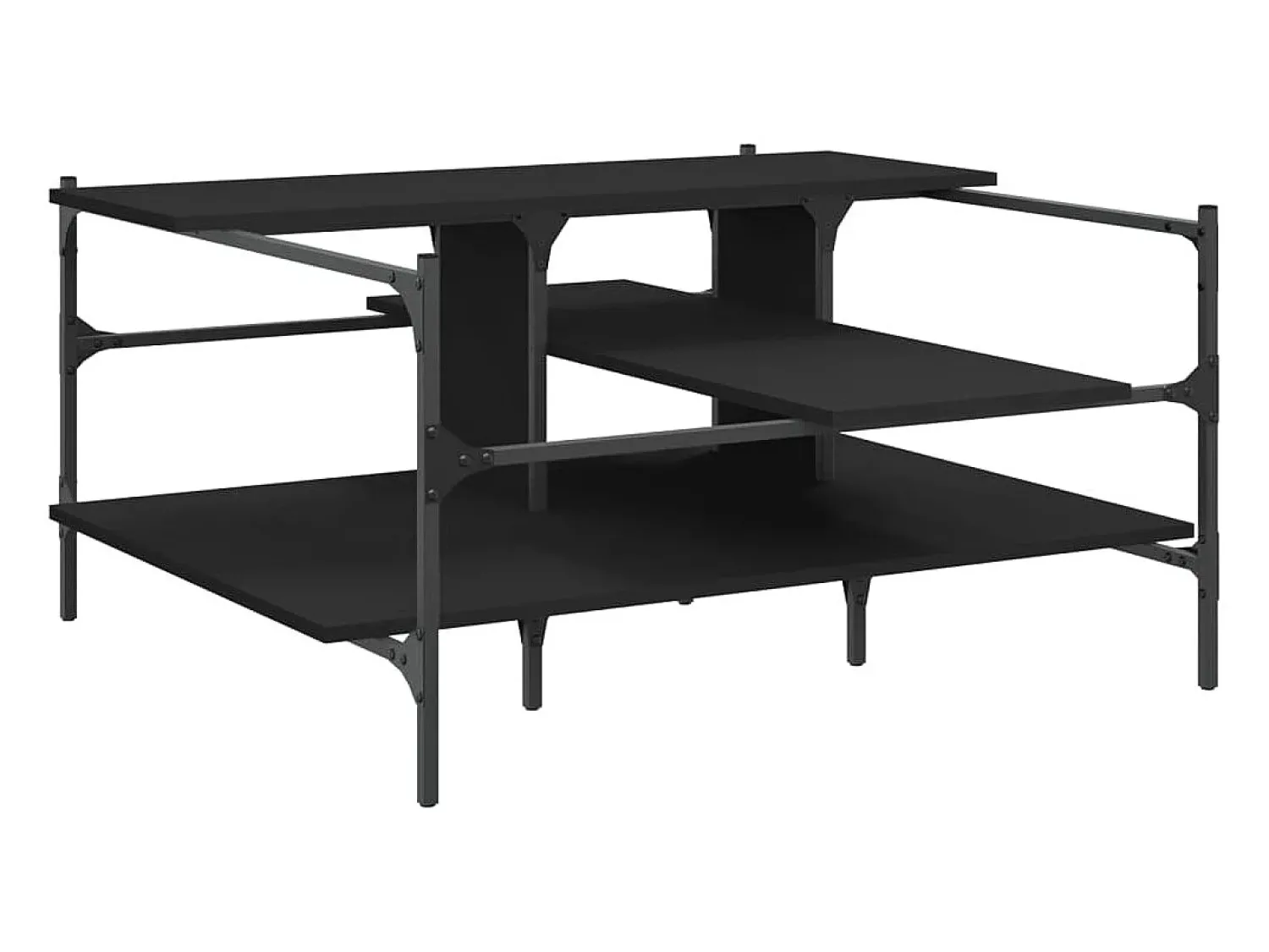 Mesa De Centro* Mesa de centro 100x100x48,5 cm derivados de madeira PT600681 Preto