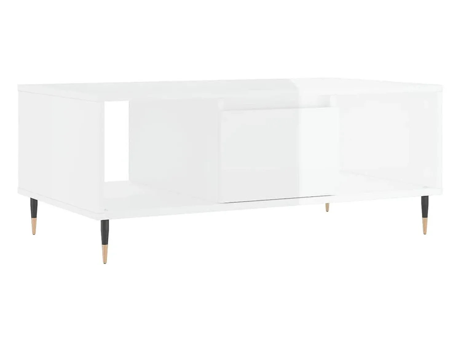 Mesa de centro 90x50x36,5 cm derivados madeira brilhante PT529203^ Mesa De Centro