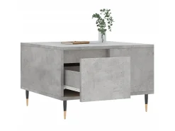 Mesa De Centro| Mesa de centro 55x55x36,5 cm derivados madeira cimento PT628650 Cinzento