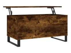 Mesa De Centro* Mesa de centro 90x44,5x45 cm derivados madeira carvalho fumado PT752793 Castanho