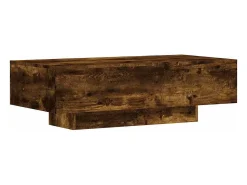 Mesa De Centro|vidaxl Mesa de centro 100x49,5x31 cm derivados madeira carvalho fumado Natural escuro