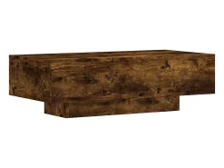 Mesa De Centro|vidaxl Mesa de centro 100x49,5x31 cm derivados madeira carvalho fumado Natural escuro