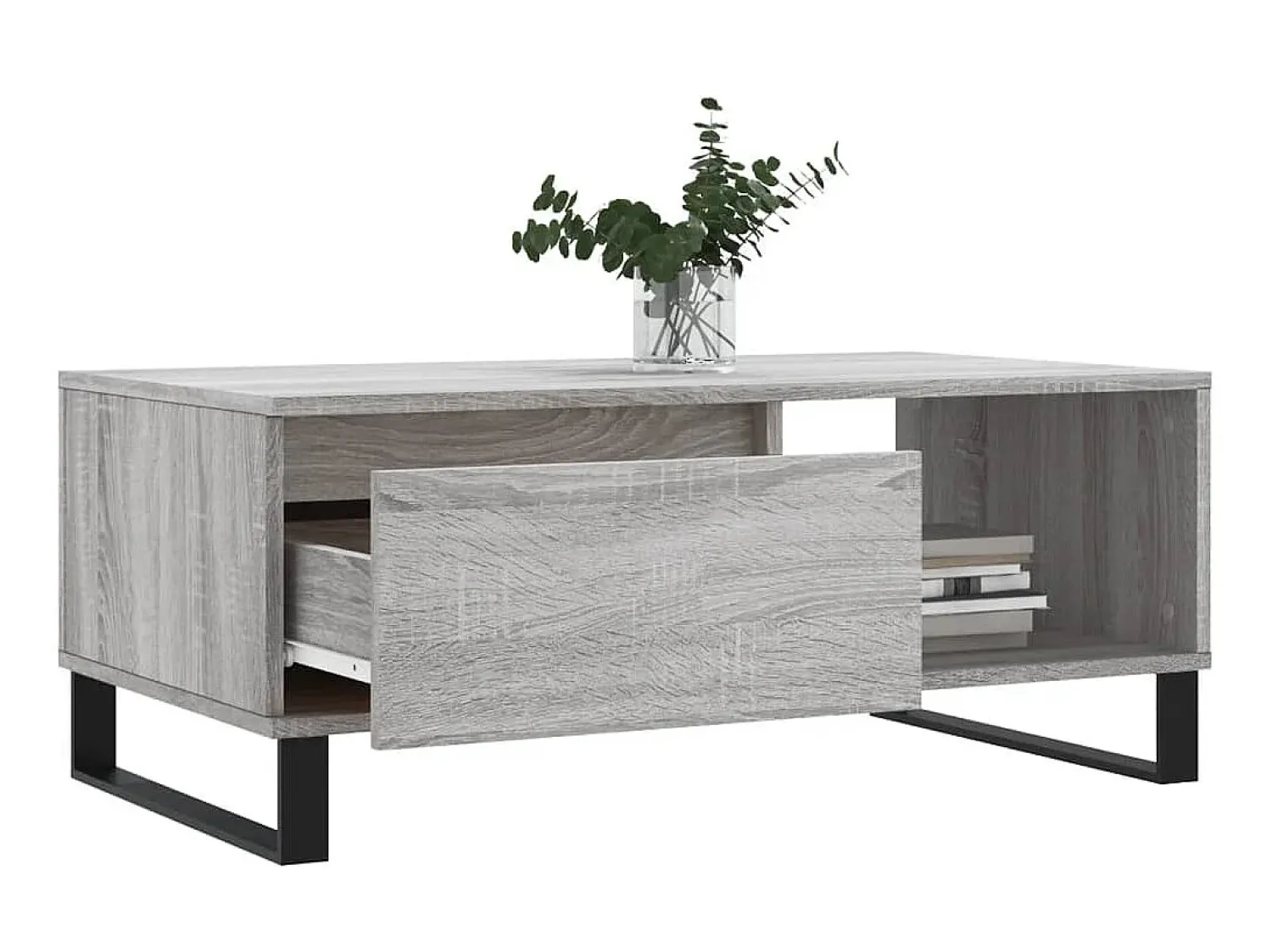 Mesa de centro 90x50x36,5 cm derivados madeira sonoma PT608887^ Mesa De Centro