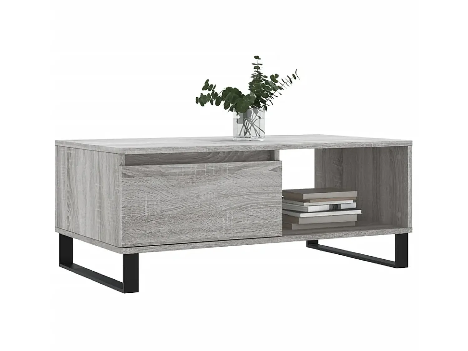Mesa de centro 90x50x36,5 cm derivados madeira sonoma PT608887^ Mesa De Centro
