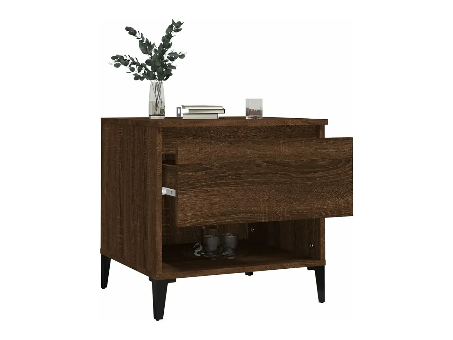 Mesa de centro 50x46x50 cm derivados madeira carvalho PT276608 Castanho