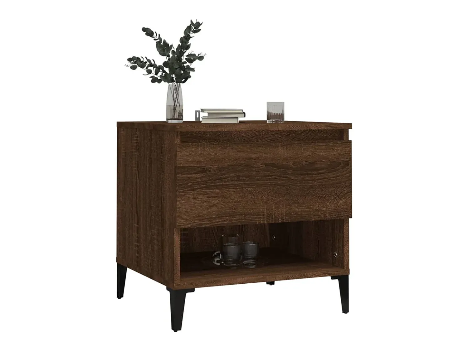 Mesa de centro 50x46x50 cm derivados madeira carvalho PT276608 Castanho