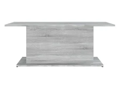 vidaxl Mesa de centro 102x55,5x40 cm derivados de madeira cinza sonoma Cinzento