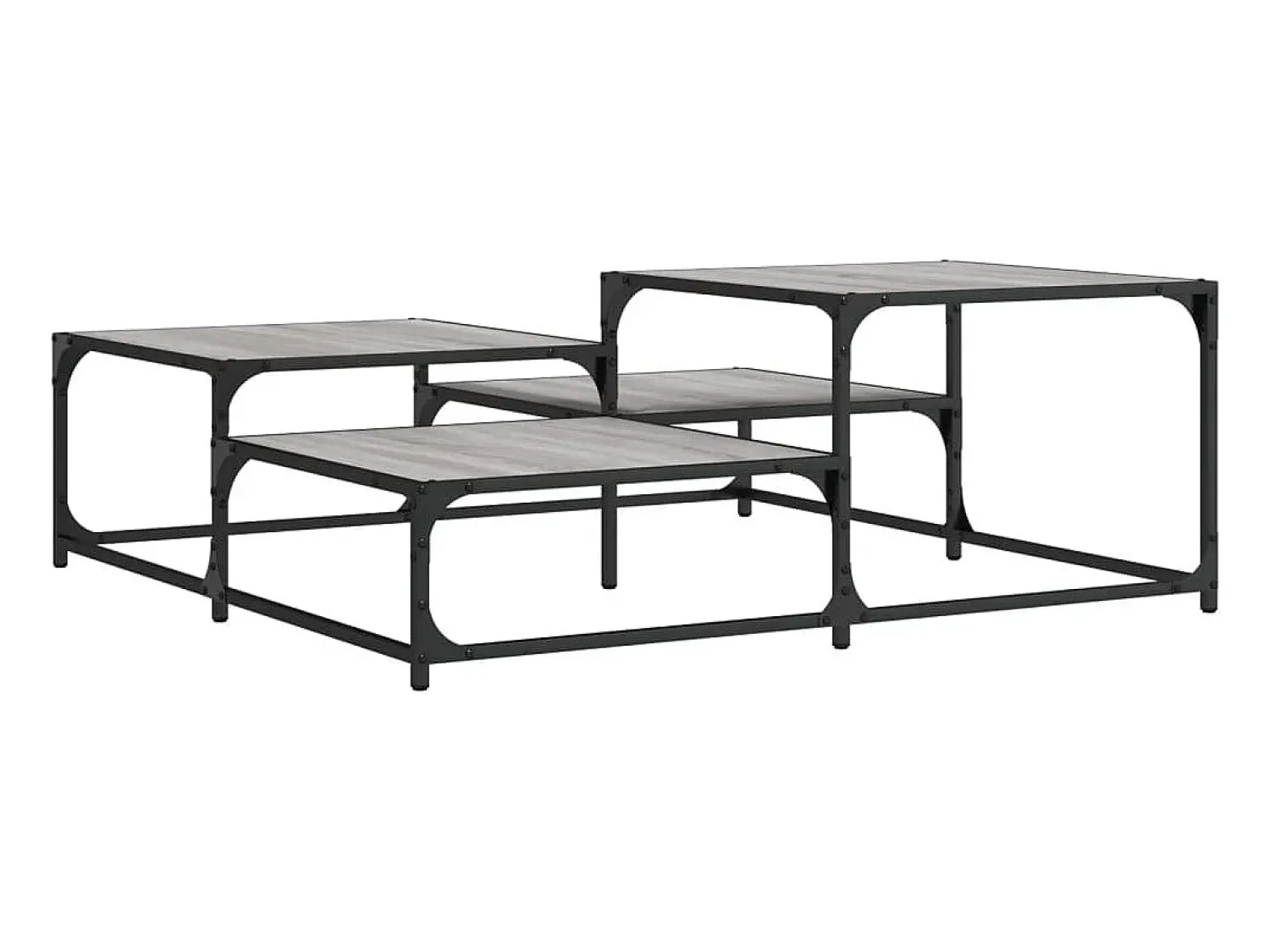 Mesa de centro 107x107x40 cm derivados de madeira cinza sonoma PT987903^ Mesa De Centro