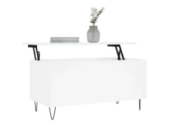 Mesa De Centro| Mesa de centro 90x44,5x45 cm derivados de madeira PT231533 Branco