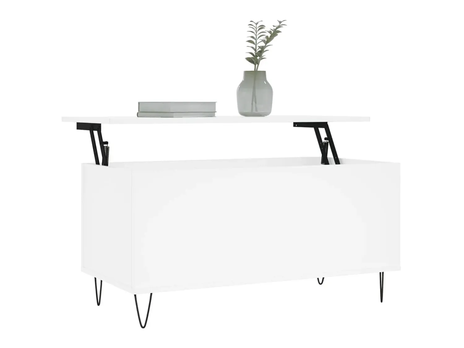 Mesa De Centro| Mesa de centro 90x44,5x45 cm derivados de madeira PT231533 Branco