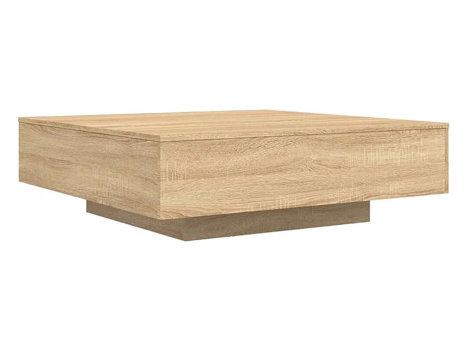 New vidaxl Mesa de centro 100x100x31 cm derivados madeira carvalho sonoma Natural claro