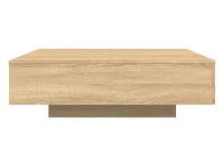 New vidaxl Mesa de centro 100x100x31 cm derivados madeira carvalho sonoma Natural claro