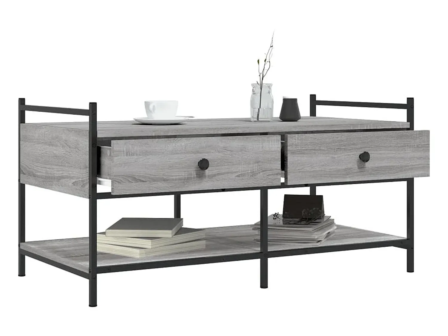 Mesa de centro 99x50x50 cm derivados de madeira sonoma PT181496^ Mesa De Centro