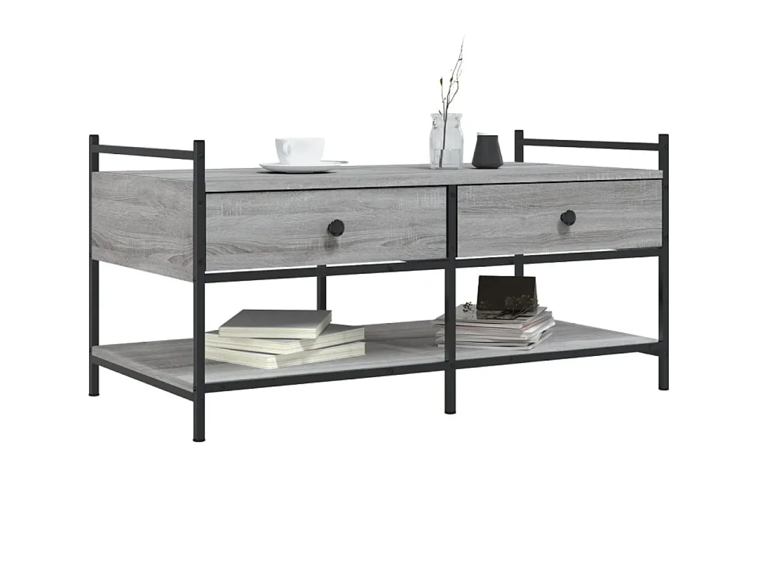 Mesa de centro 99x50x50 cm derivados de madeira sonoma PT181496^ Mesa De Centro