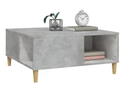 Mesa De Centro| Mesa de centro 80x80x36,5 cm derivados madeira cimento PT199606 Cinzento