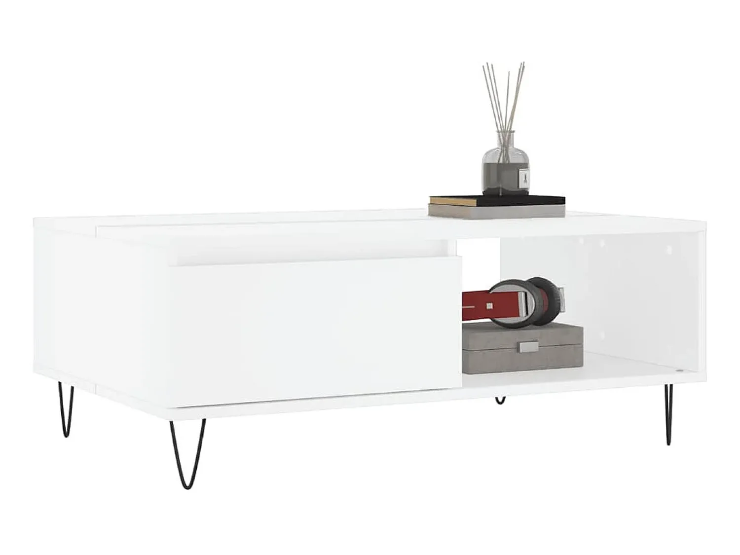 Mesa De Centro* Mesa de centro 90x60x35 cm derivados de madeira PT700822 Branco
