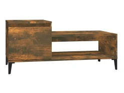 Mesa De Centro* Mesa de centro 100x50x45 cm derivados madeira carvalho fumado PT918355 Castanho