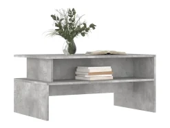 Mesa de centro 90x55x42,5 cm derivados de madeira cinza cimento PT711635^ Mesa De Centro
