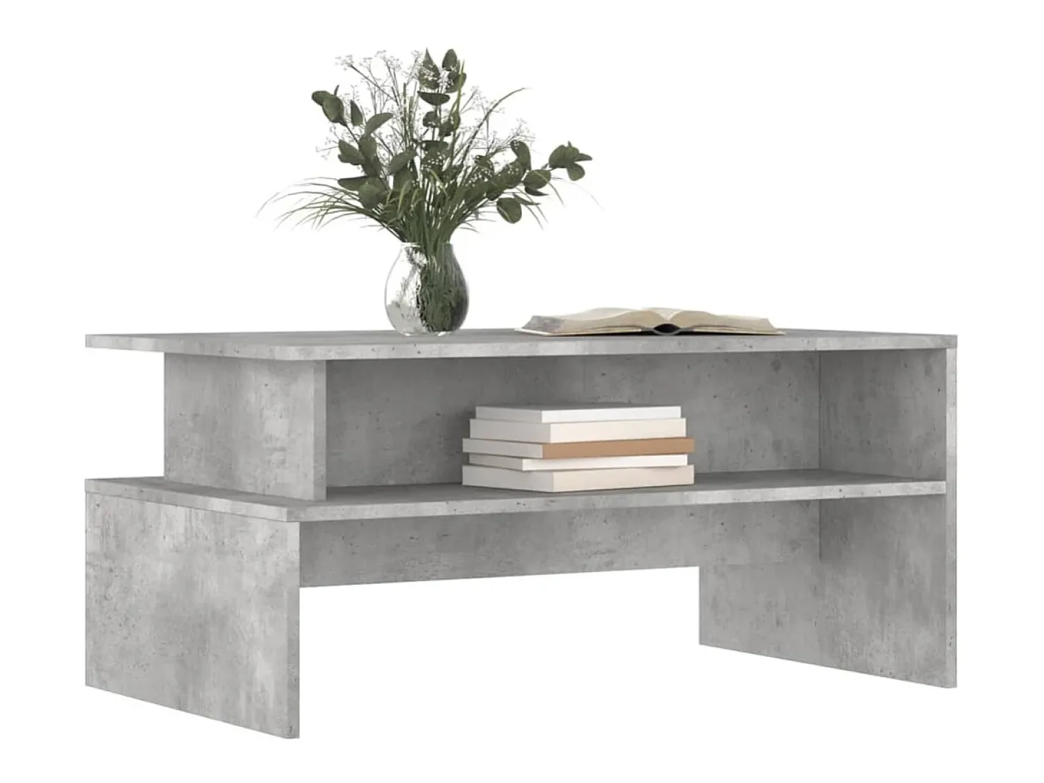 Mesa de centro 90x55x42,5 cm derivados de madeira cinza cimento PT711635^ Mesa De Centro