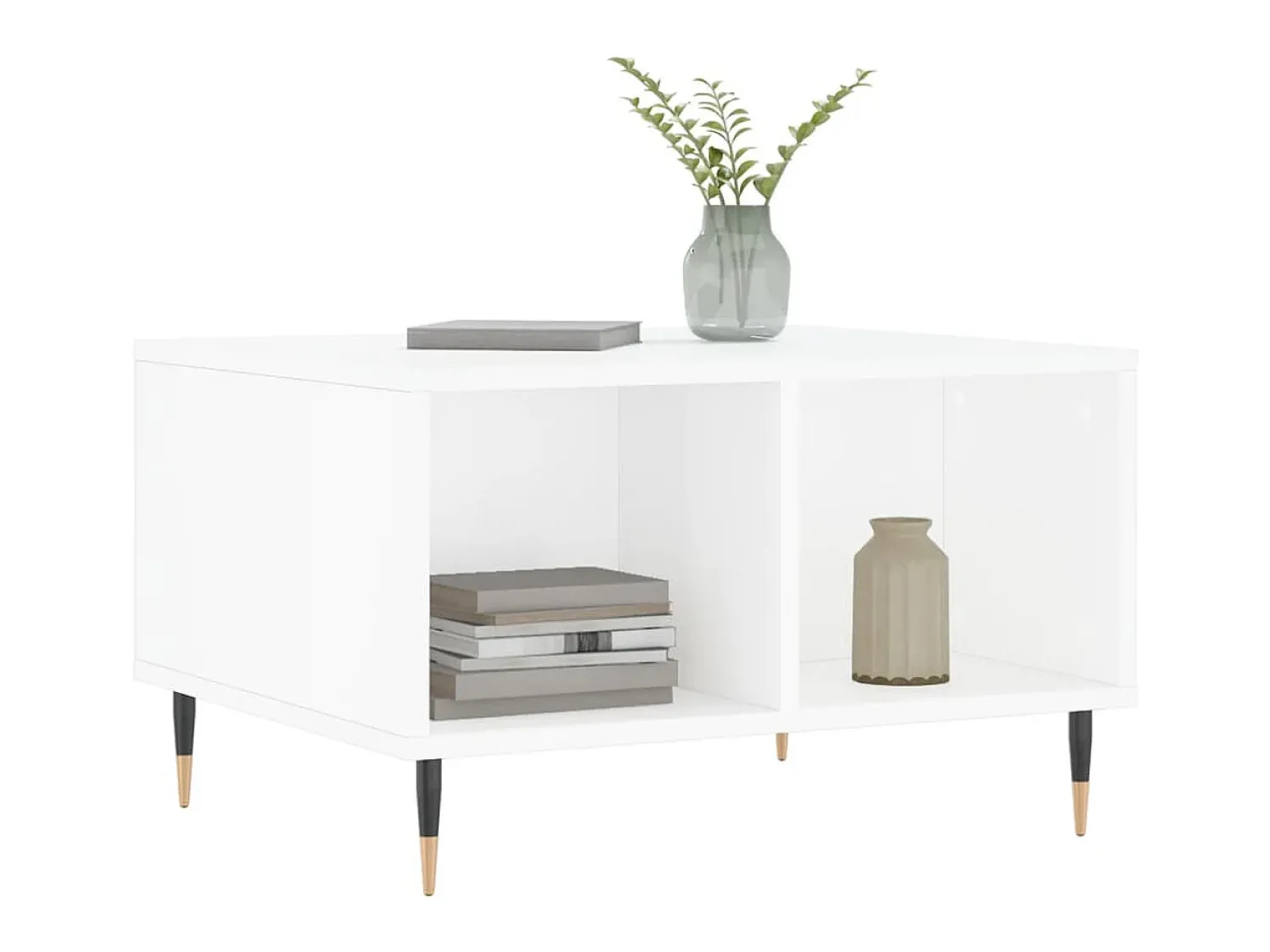 Mesa de centro 60x50x36,5 cm derivados madeira brilhante PT133992^ Mesa De Centro