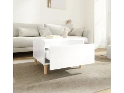 Hot Mesa de centro 50x46x35 cm derivados de madeira brilhante PT844174 Branco