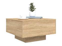 Mesa De Centro* Mesa de centro 55x55x31 cm derivados de madeira carvalho sonoma PT475983 Castanho
