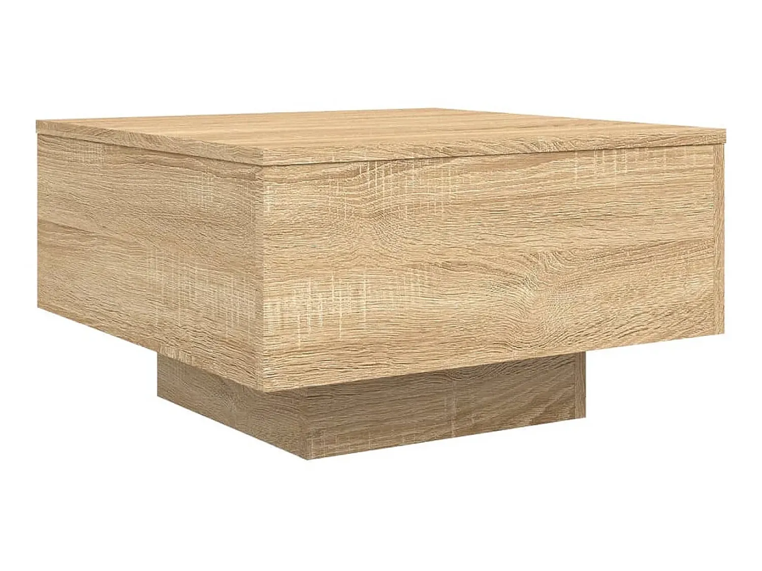 Mesa De Centro* Mesa de centro 55x55x31 cm derivados de madeira carvalho sonoma PT475983 Castanho