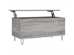 Mesa De Centro| Mesa de centro 90x44,5x45 cm derivados de madeira cinza sonoma PT373042 Cinzento
