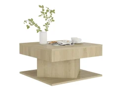 vidaxl Mesa de centro 57x57x30 cm derivados de madeira carvalho sonoma^ Mesa De Centro