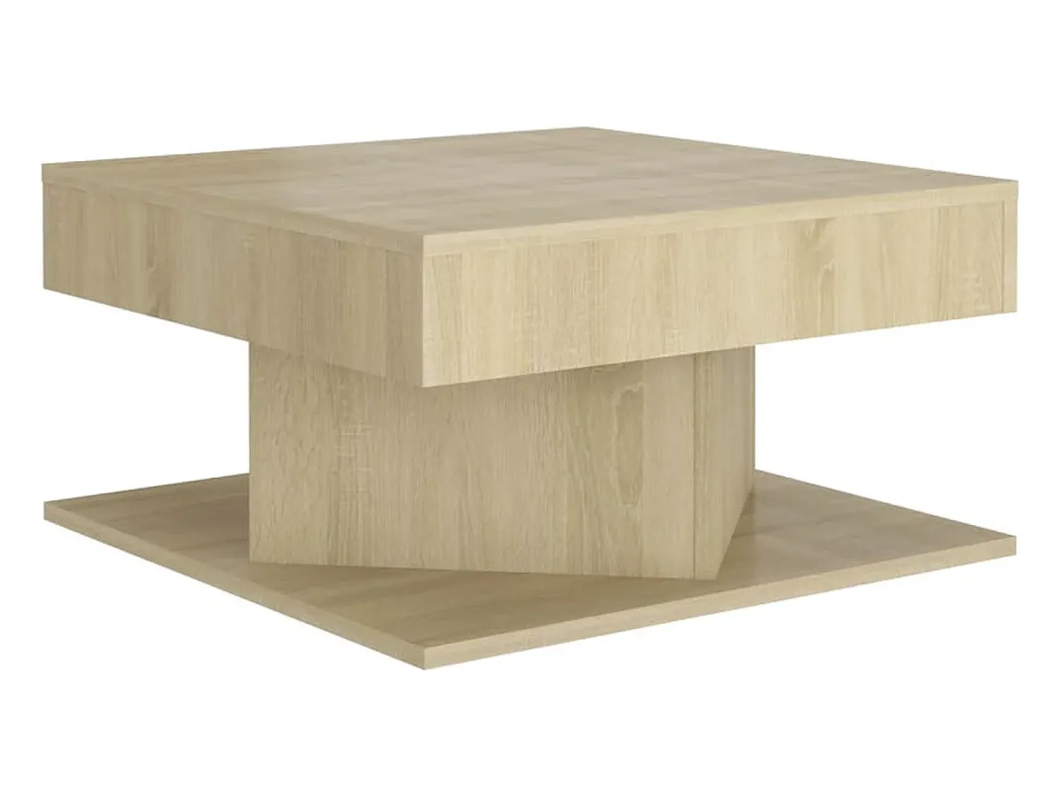 vidaxl Mesa de centro 57x57x30 cm derivados de madeira carvalho sonoma^ Mesa De Centro