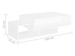 vidaxl Mesa de centro 105x55x32 cm derivados de madeira^ Mesa De Centro