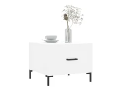 Mesa De Centro| Mesa de centro 50x50x40 cm derivados de madeira PT497674 Branco