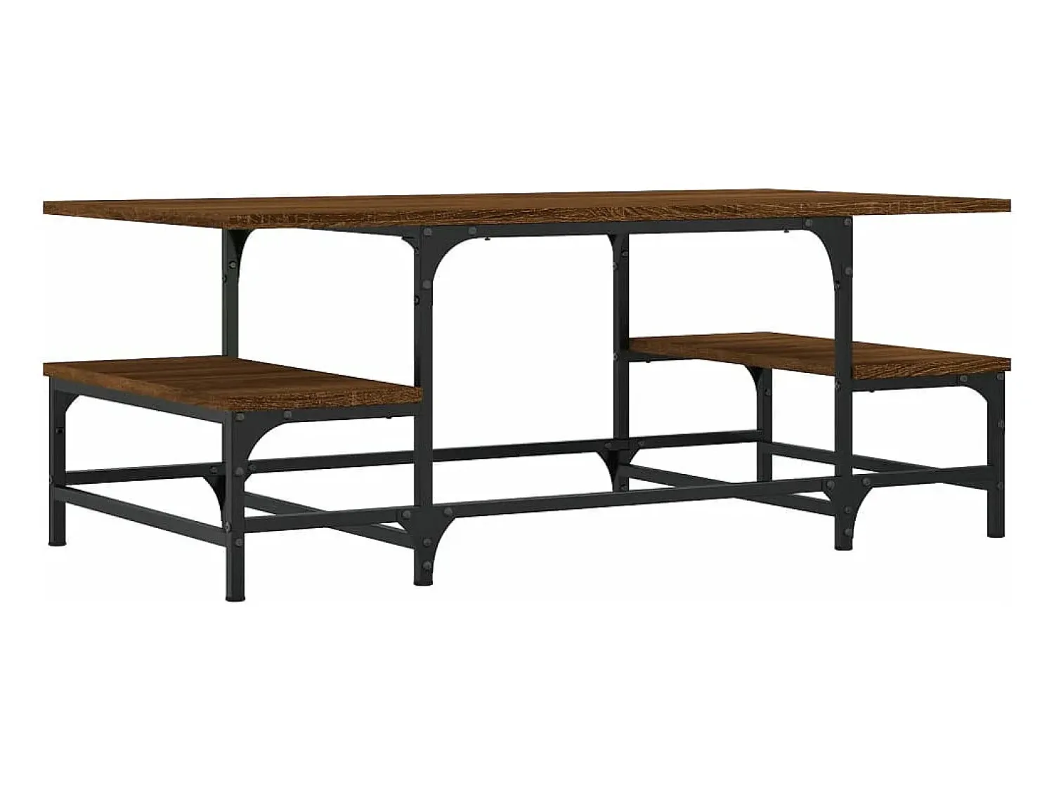 Mesa De Centro|vidaxl Mesa de centro 100x50,5x40 cm deriv. madeira carvalho castanho Natural claro