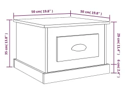 vidaxl Mesa de centro 50x50x35 cm derivados de madeira carvalho sonoma Natural claro