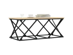 Mesa De Centro* Mesa de centro 100x49x40 cm derivados madeira carvalho sonoma PT617123 Castanho