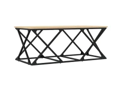 Mesa De Centro* Mesa de centro 100x49x40 cm derivados madeira carvalho sonoma PT617123 Castanho