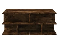 Mesa De Centro* Mesa de centro 70x70x29 cm derivados de madeira carvalho fumado PT309064 Castanho
