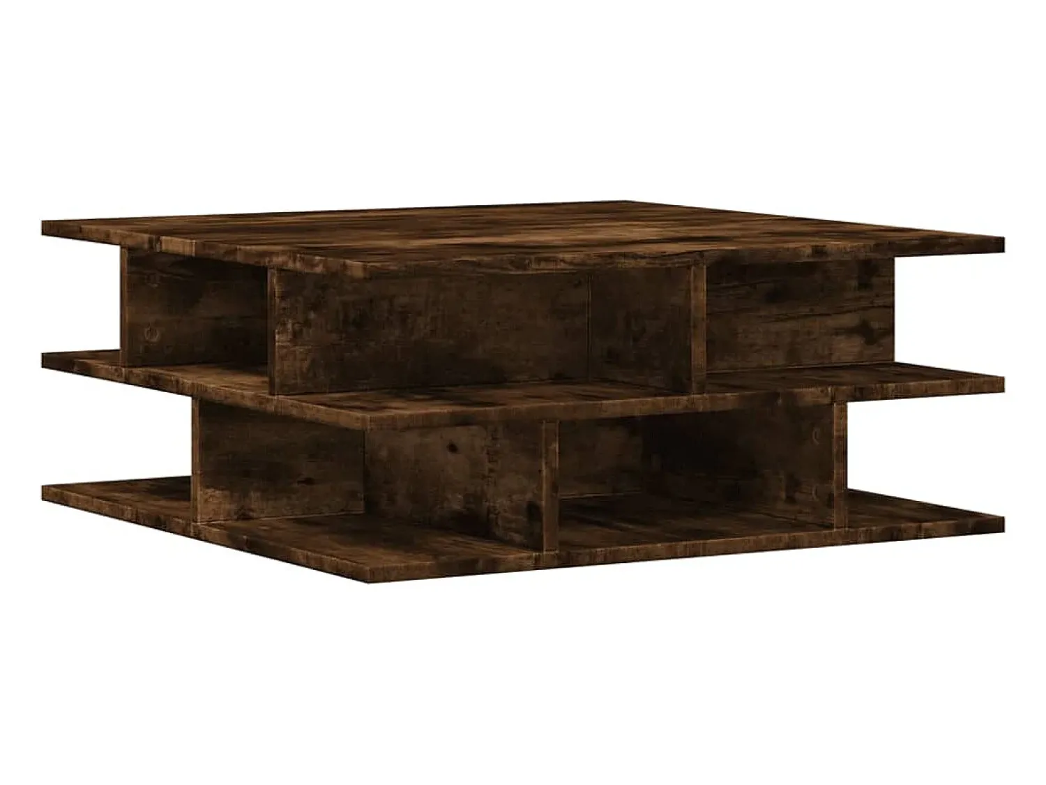 Mesa De Centro* Mesa de centro 70x70x29 cm derivados de madeira carvalho fumado PT309064 Castanho