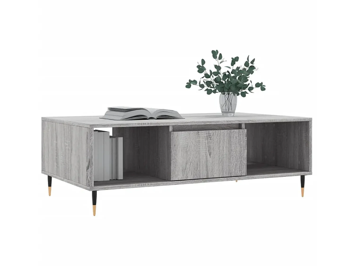 Mesa De Centro* Mesa de centro 104x60x35 cm derivados madeira sonoma PT637950 Cinzento