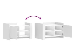 vidaxl Mesa de centro 80x50x50 cm derivados de madeira Branco