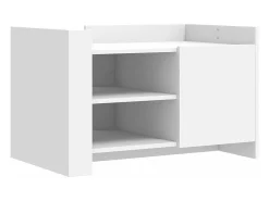 vidaxl Mesa de centro 80x50x50 cm derivados de madeira Branco