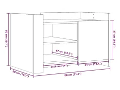 vidaxl Mesa de centro 80x50x50 cm derivados de madeira Branco