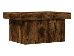 Clearance Mesa de centro 100x55x40 cm derivados madeira carvalho fumado PT359721 Castanho