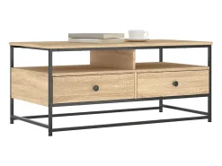 Clearance Mesa de centro 100x51x45 cm derivados madeira carvalho sonoma PT430697 Castanho