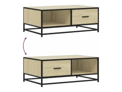 Mesa De Centro*vidaxl Mesa de centro 90x57x35 cm deriv. madeira/metal carvalho sonoma Natural claro